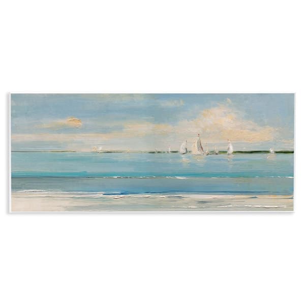 Stupell Industries Distant Painterly Sailboats by Sally Swatland ...