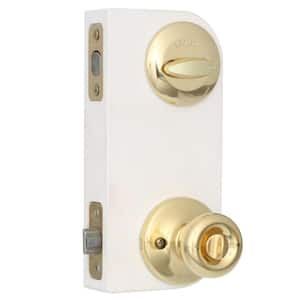 Tylo Polished Brass Door Knob Combo Pack with Microban Antimicrobial Technology