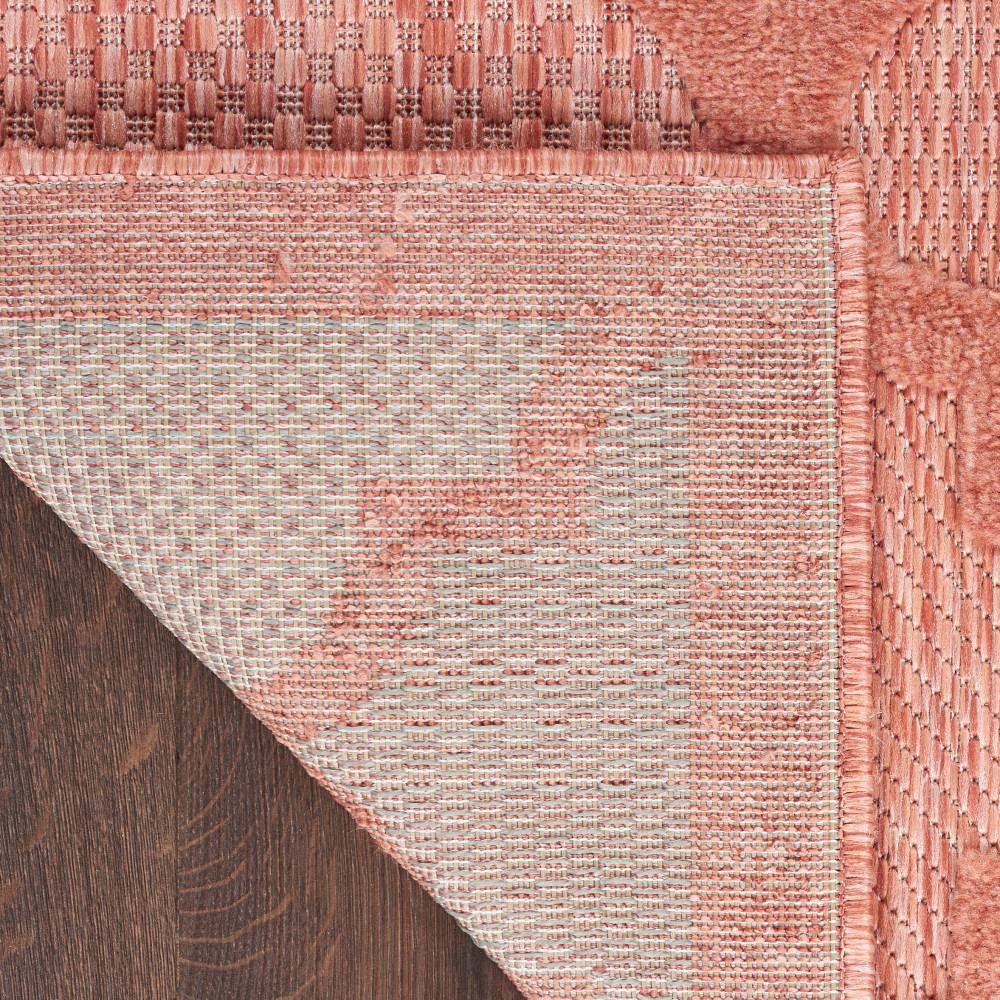 Coral and Orange Trellis 9' x 12' Synthetic Area Rug