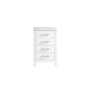 Jacques 20 Inch Vanity Side Cabinet Only in White