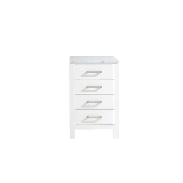 Lexora Jacques 20 Inch Vanity Side Cabinet Only in White LJ322220ADSSCB ...
