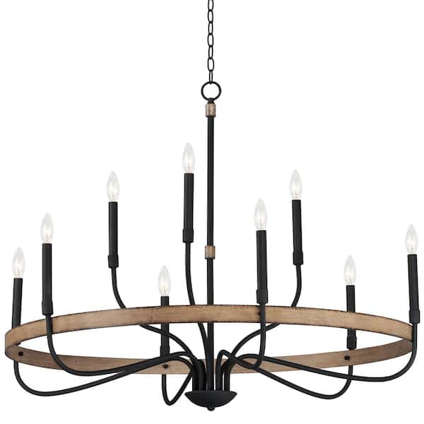 Franklin 9-Light Black Chandelier