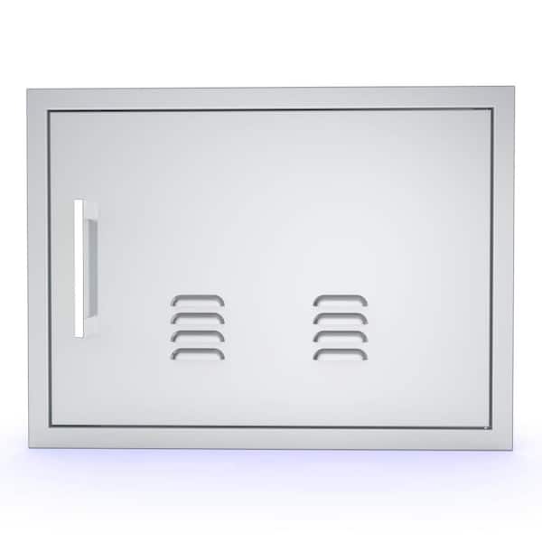 Signature Series 27 in. x 20 in. 304 Stainless Steel Right Swing Horizontal Vented Door