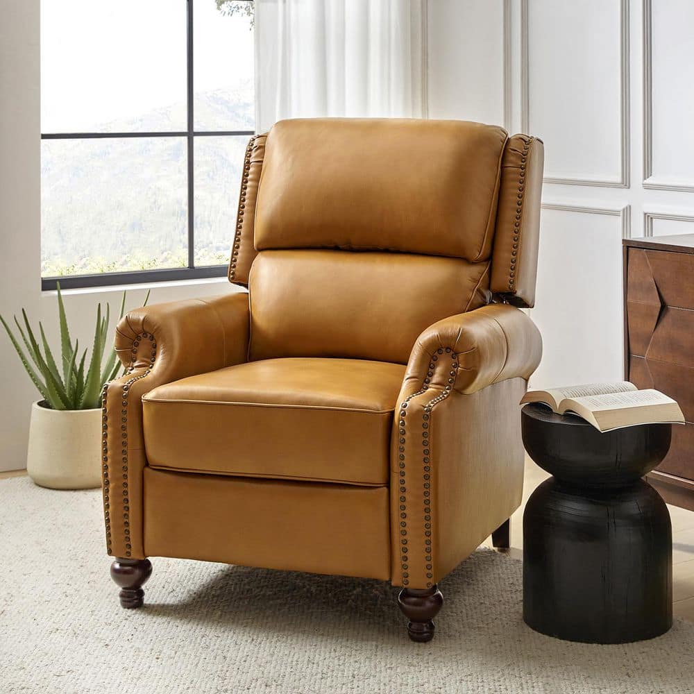 JAYDEN CREATION Elisabete Mid-century Modern Retro Camel Nail Head