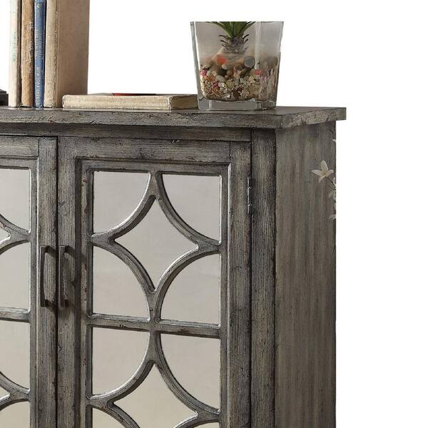 Acme Furniture Rocky Dining Table, Gray Oak. (Chairs