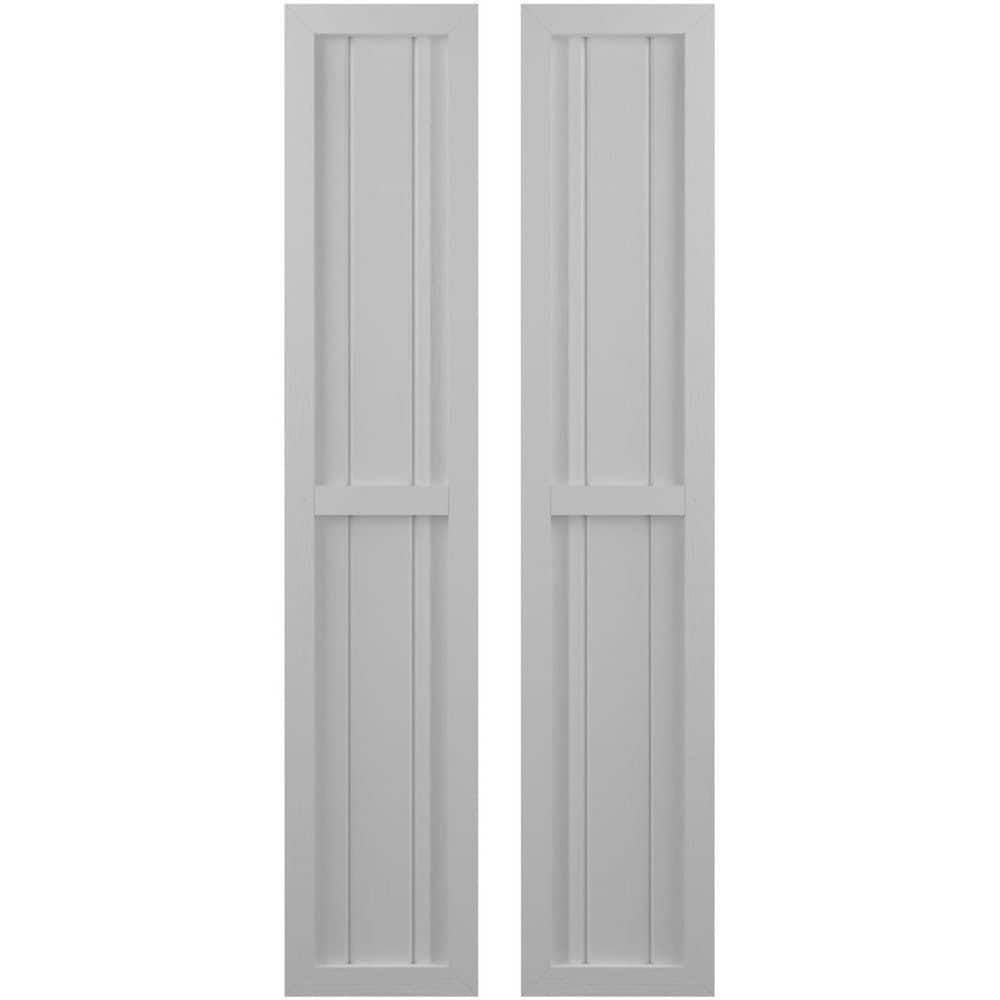 10-1/2 in. W x 51 in. H Americraft 3-Board Exterior Real Wood 2 Equal Panel Framed Board and Batten Shutters in Primed price history on PriceWatchPro