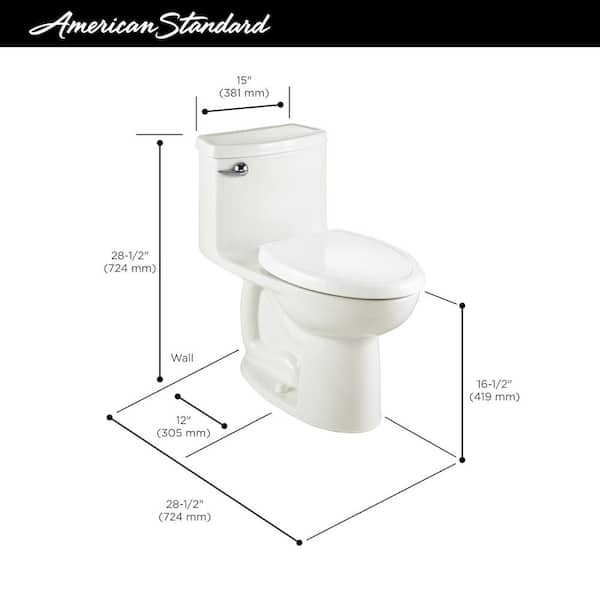 American Standard Compact Cadet 3 FloWise Height 1-Piece 1.28 GPF Single Flush Elongated Toilet Linen, Seat Included 2403.128.222 The Home Depot