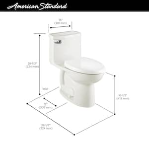 Compact Cadet 3-FloWise Tall Height 1-Piece 1.28 GPF Single Flush Elongated Toilet in White, Seat Included