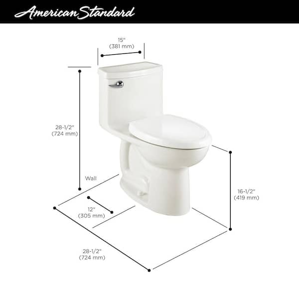 Compact Cadet 3-FloWise Tall Height 1-Piece 1.28 GPF Single Flush Elongated Toilet in White, Seat Included