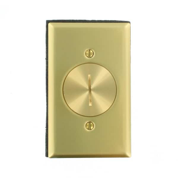 15 Amp 125 V Tamper Resistant Single Outlet/Receptacle, Ivory/Brass (1-Pack) 5249-TFB
