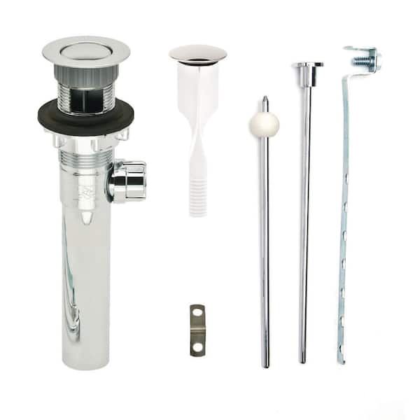 ClogFREE Never Clog Pop-Up Drain, Magnetic Stopper, Transparent ABS Body w/ Overflow, 1.6-2" Sink Hole, Chrome