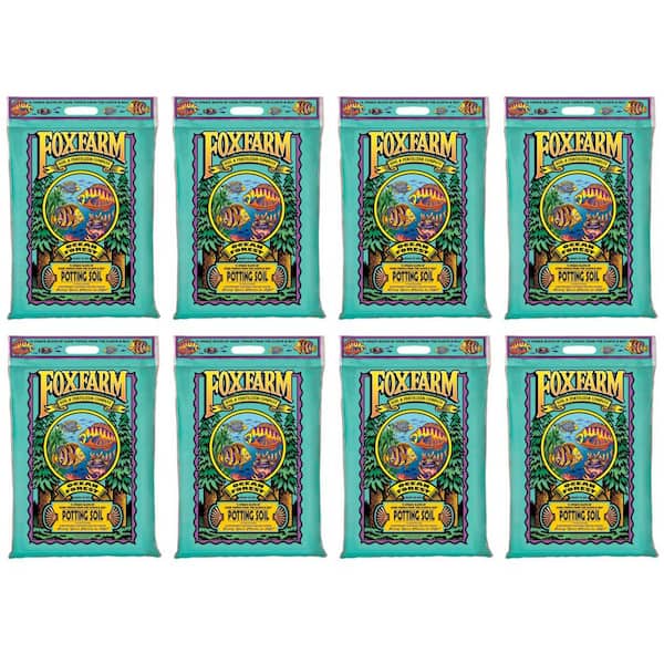 FOXFARM Ocean Forest Organic Garden Potting Soil Mix 12 Quarts (8 Pack)
