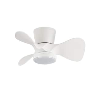 Rollo 22 in. Integrated LED Indoor Space-saving White Ceiling Fan with Light and Remote Control