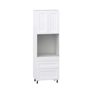 Wallace Painted 30 in. W x 94.5 in. H x 24 in. D Warm White Shaker Assembled Pantry Oven Kitchen Cabinet with Drawers
