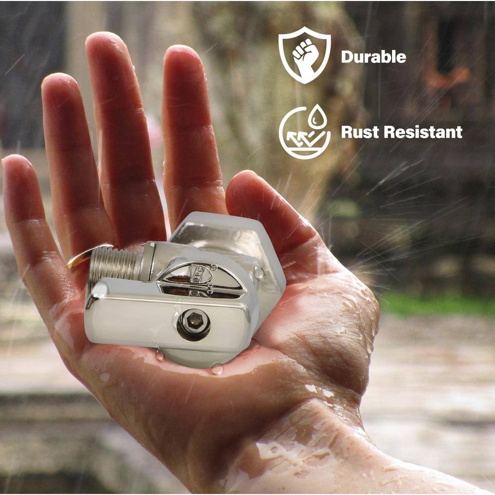 Chrome Plated Brass Dual Outlet Angle Stop Valve (2-Pack)