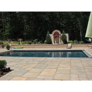 Patio-on-a-Pallet 12 in. x 12 in. Concrete Tan Variegated Traditional Yorkstone Paver (100 Pieces/100 Sq Ft)
