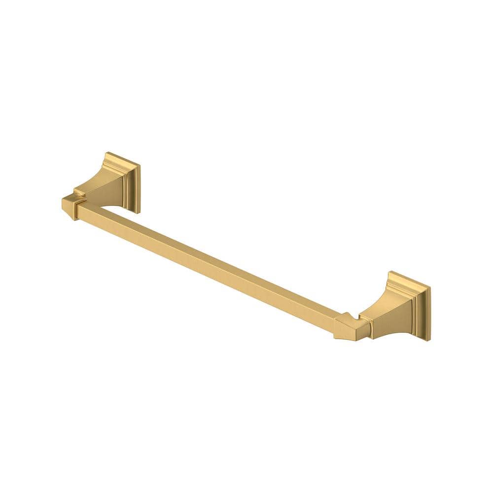 Brushed Gold Wall Mounted Towel Bar with Crown Molding Design