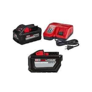 M18 18-Volt Lithium-Ion HIGH OUTPUT Starter Kit with XC 8.0Ah Battery and Rapid Charger with High Output 12.0Ah Battery