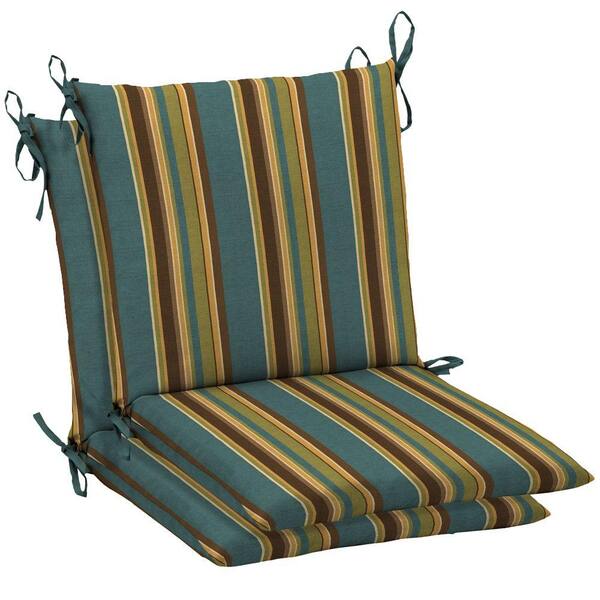 Arden Lakeside Stripe Mid Back Outdoor Chair Cushion (2-Pack)