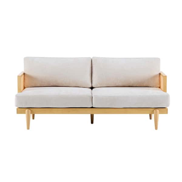 Harper & Bright Designs 72 in. Wide Square Arm Polyester Rectangle