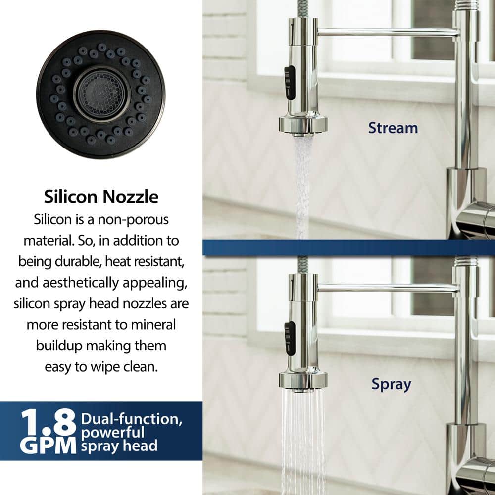 Chrome Touchless Pull-Down Kitchen Faucet with Spray