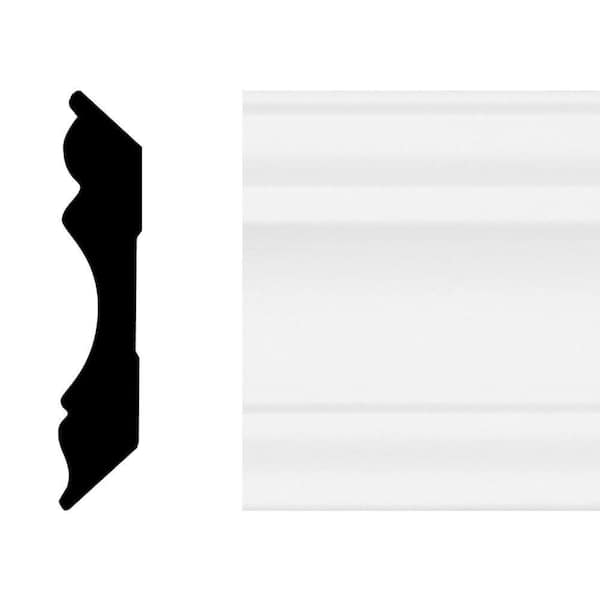 5/8 in. x 3-1/8 in. x 8 ft. Primed White MDF Colonial Crown Molding