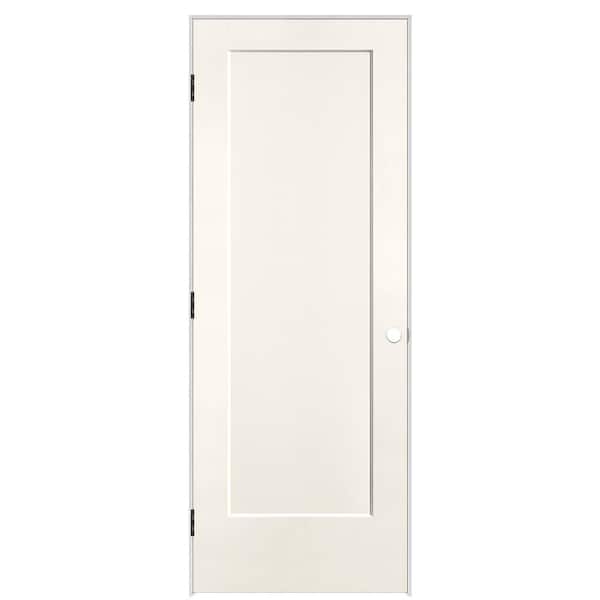 Masonite 30 in. x 80 in. 1-Panel Lincoln Park Right-Hand Solid Core Ivory Keys Molded Composite Single Prehung Interior Door