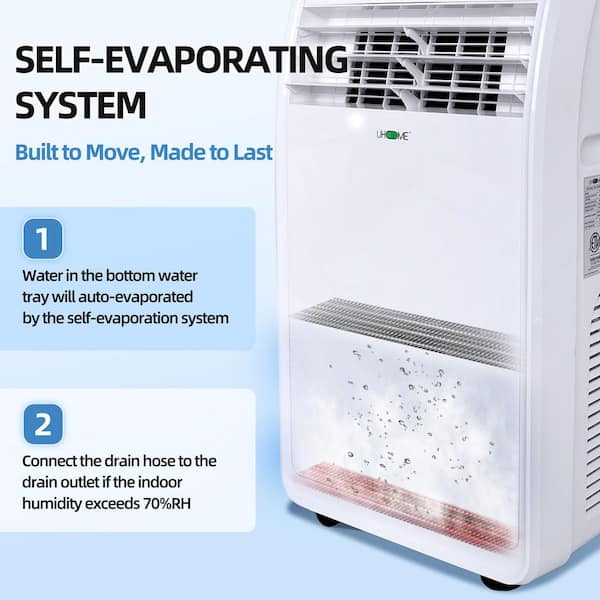 12,000 BTU (7,500 BTU DOE) Portable Air Conditioner Cools 400 sq. ft. with Heater, Dehumidifier and Remote