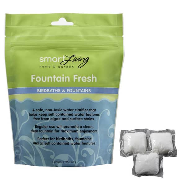 Smart Design Fountain Fresh Water Clarifier Soluable Pods (25-Count)