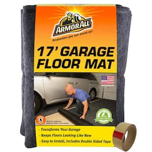 Garage Floor Mat 7 ft. 4 in. W x 17 ft. L Charcoal Commercial/Residential Absorbent Waterproof Garage Flooring Rolls