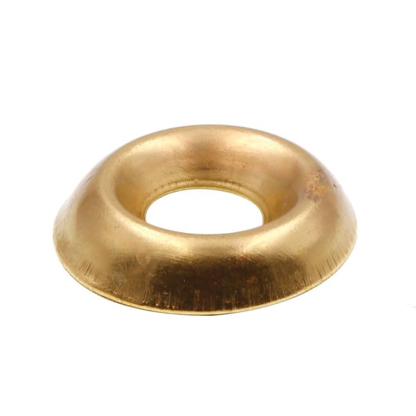 Prime-Line #12 Brass Plated Steel Countersunk Finishing Washers (100-Pack)