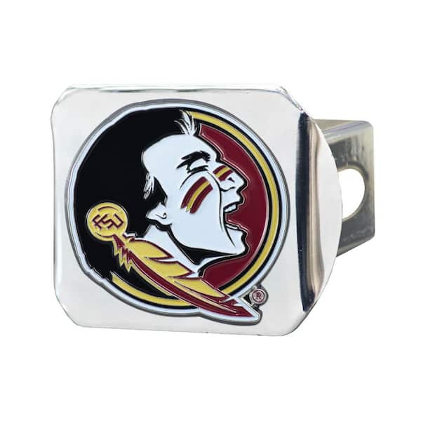 FANMATS NCAA Florida State University Color Emblem on Chrome Hitch Cover