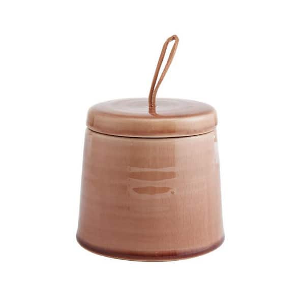 Mikasa 5-in Ceramic Vase w/Lid, Blush