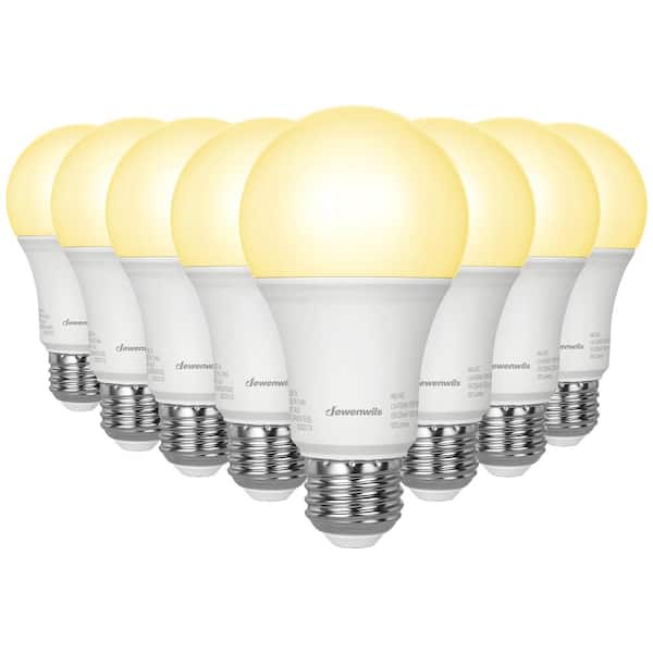 DEWENWILS 100-Watt Equivalent A19 Non-Dimmable E26 Medium LED Light Bulb, 3000K Soft Warm White (8-Pack)