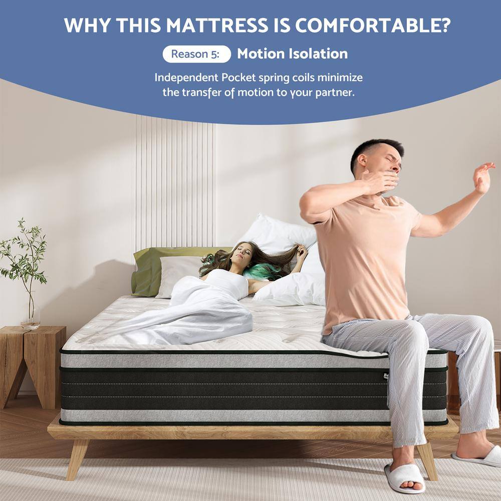 Full 14-Inch Medium Firm Hybrid Pillow Top Mattress