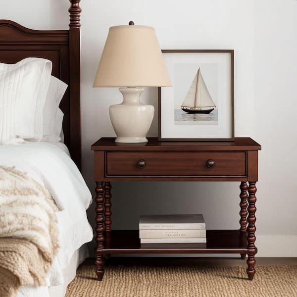 Beckett Morocco Brown 1 Drawer 32 in. W Large Nightstand