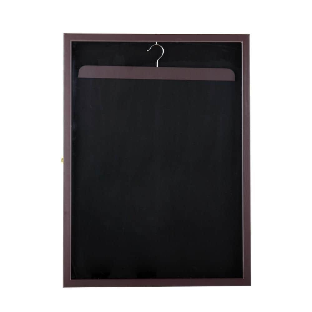 Tidoin Dark Brown Wood Jersey Display Rack Freestanding Coat Rack