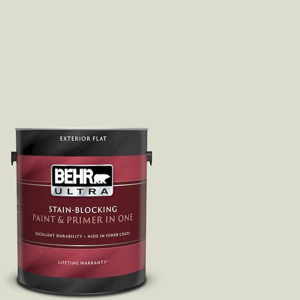 BEHR ULTRA 1 gal. #UL200-10 Desert Springs Flat Exterior Paint and Primer in One