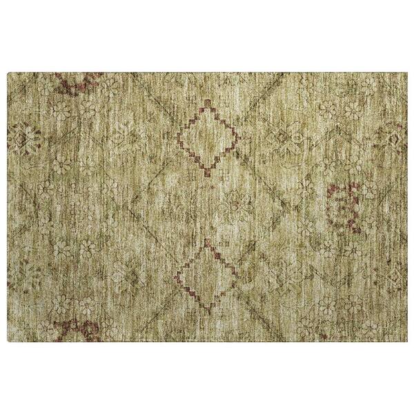 Dream Shag Premium Machine Washable Abstract ADS842 Brown 3 ft. x 4 ft. Area Rug