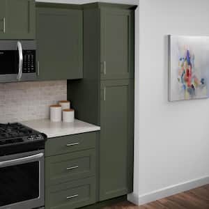 Avondale 18 in. W x 24 in. D x 96 in. H Ready to Assemble Plywood Shaker Pantry Kitchen Cabinet in Fern Green