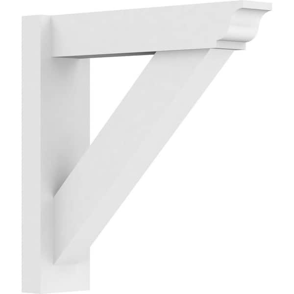 Ekena Millwork Traditional 5 in. W x 20 in. H x 20 in. D Signature Urethane Polyurethane Outlooker with Traditional Ends