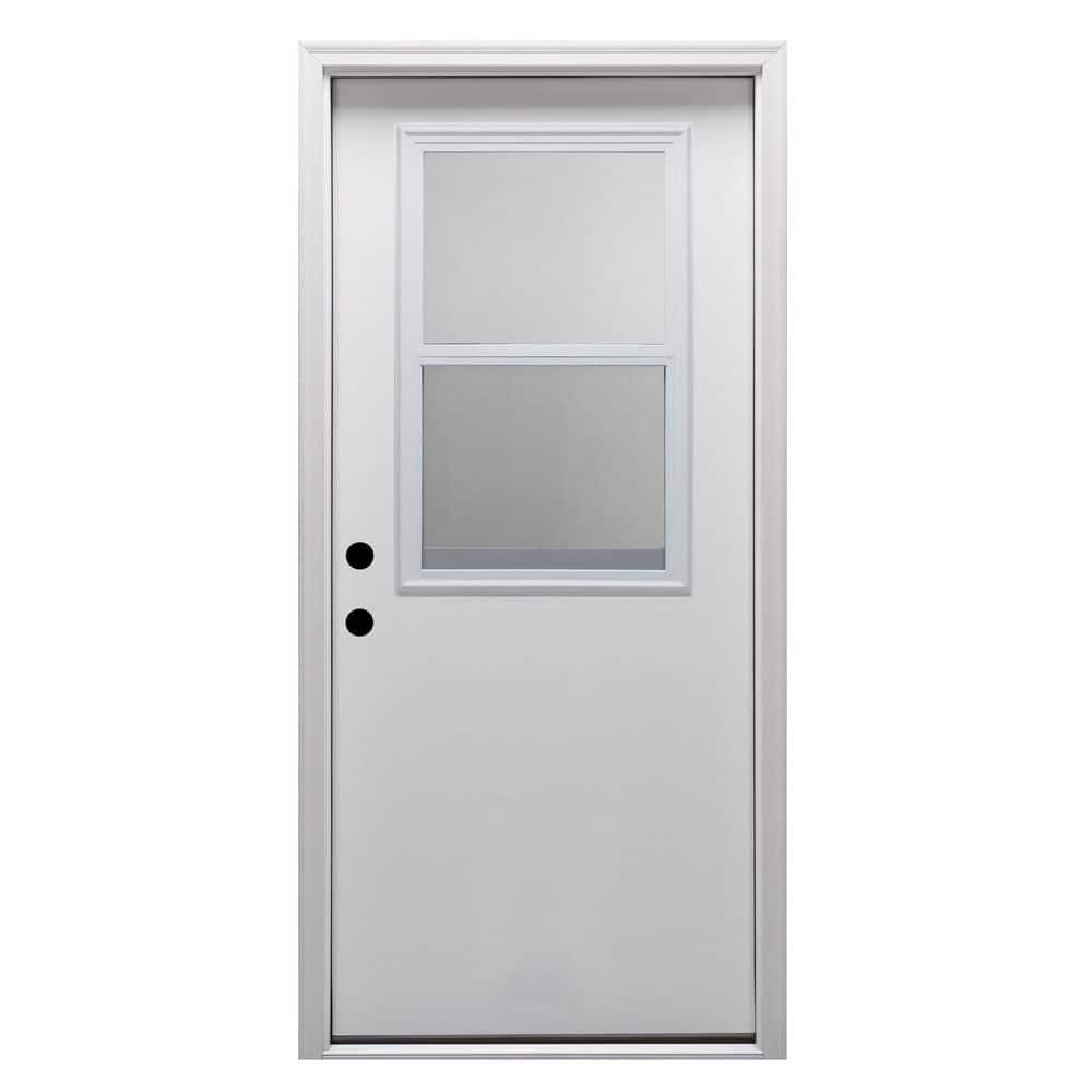 34 in. x 80 in. Classic Right-Hand Inswing 1/2-Lite Clear Vented Primed Steel Prehung Front Door on 6-9/16 in. Frame price history on PriceWatchPro