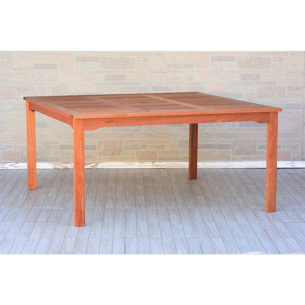 Provence Coastal Modern 9-Piece Eucalyptus Square Dining Set