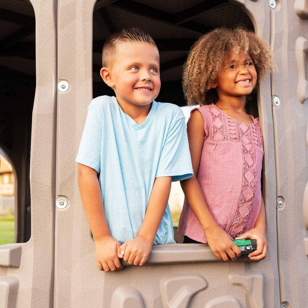 Lifetime Double Adventure Tower with Bridge and Climbing Walls