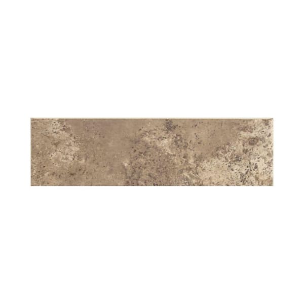 Daltile Stratford Place Truffle Brown 3 in. x 12 in. Matte Ceramic Bullnose Tile Trim (5.65 sq. ft./Case)