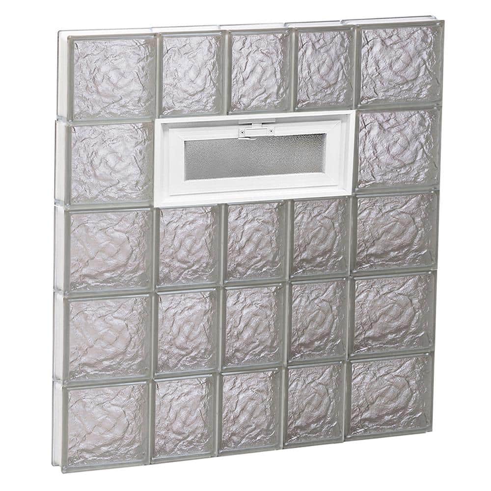 32.75 in. x 38.75 in. x 3.125 in. Frameless Ice Pattern Vented Glass Block Window price history on PriceWatchPro