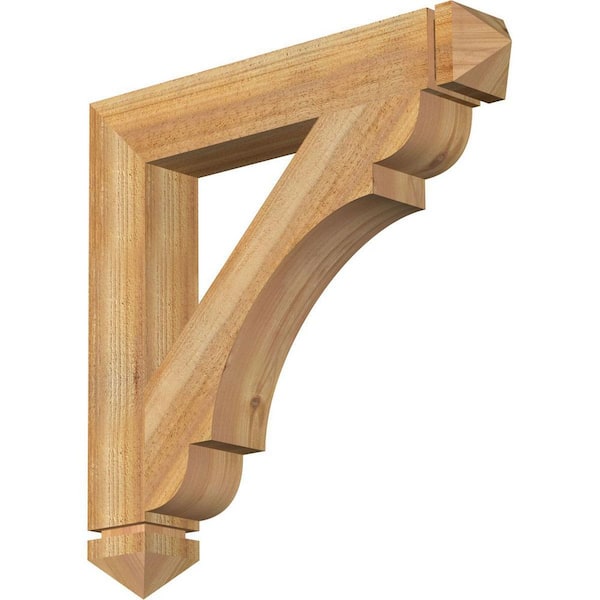 Ekena Millwork 4 in. x 26 in. x 26 in. Western Red Cedar Olympic Arts and Crafts Rough Sawn