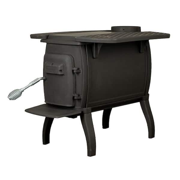 Unbranded US Stove 900 sq. ft. Cast Iron Wood Stove with Side Tables