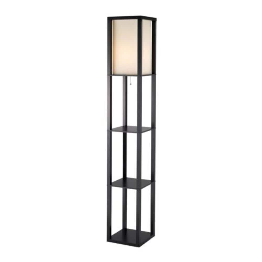 72 in. Black and White 1 Light 1-Way (On/Off) Column Floor Lamp for Liviing Room with Acrylic Square Shade price history on PriceWatchPro