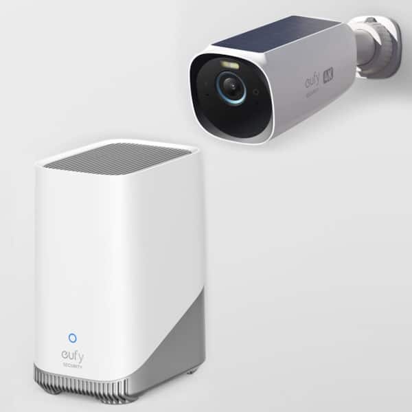 eufy Eufycam3 Battery Wireless In/Outdoor Camera, White, Wi-Fi